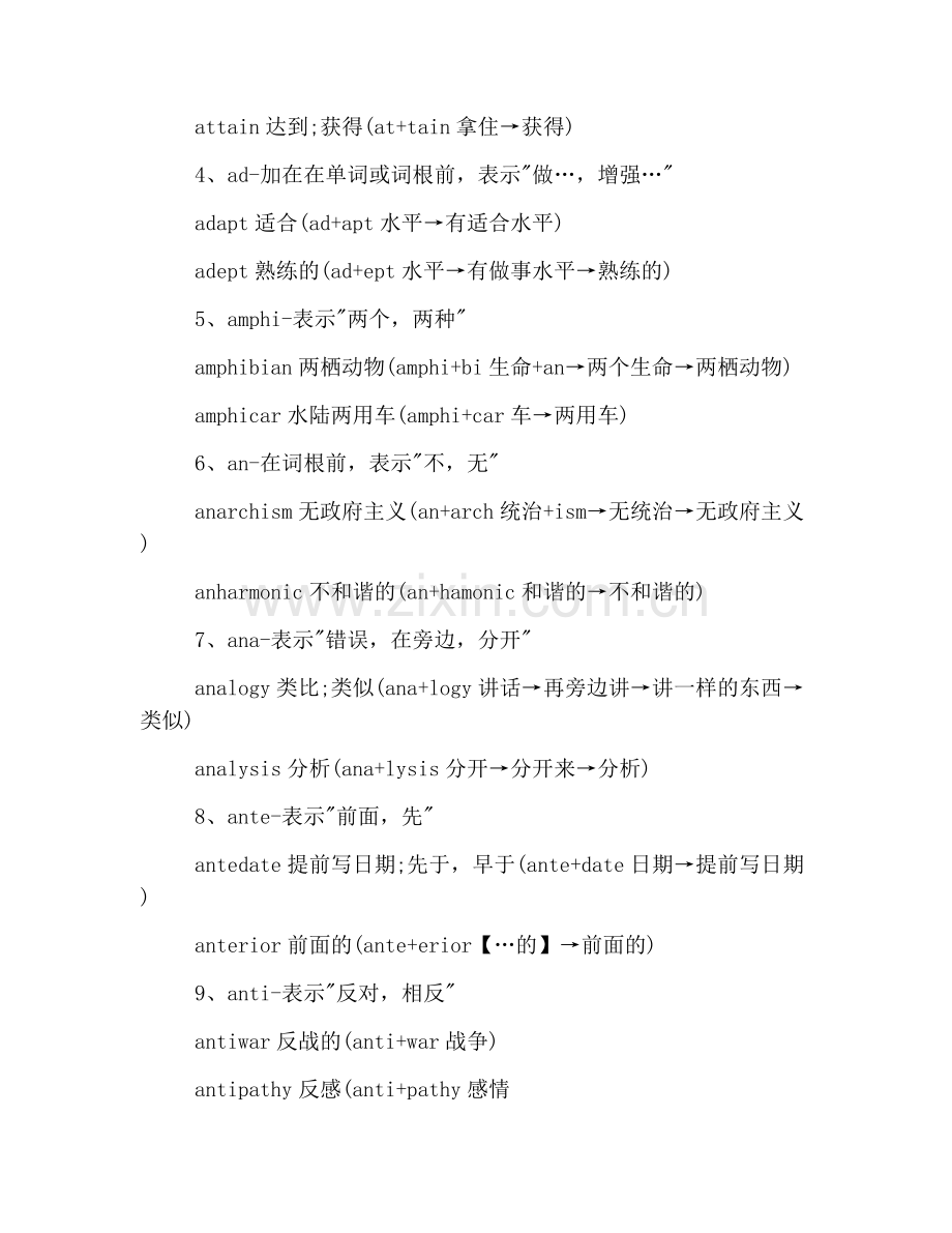 2019考研英语词汇：112个完整版词缀大全.doc_第2页