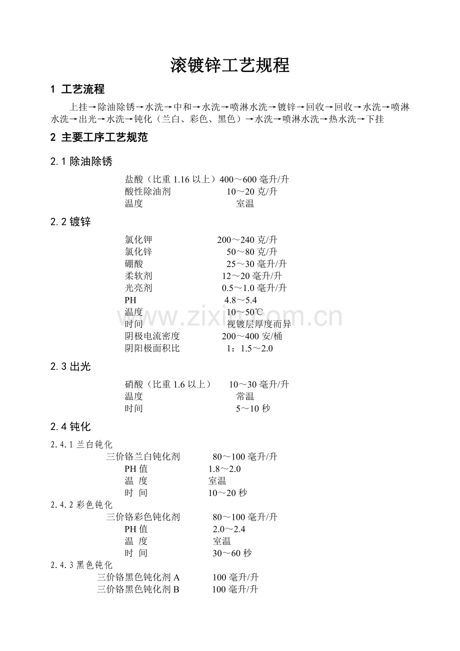 滚镀锌工艺.doc_第1页