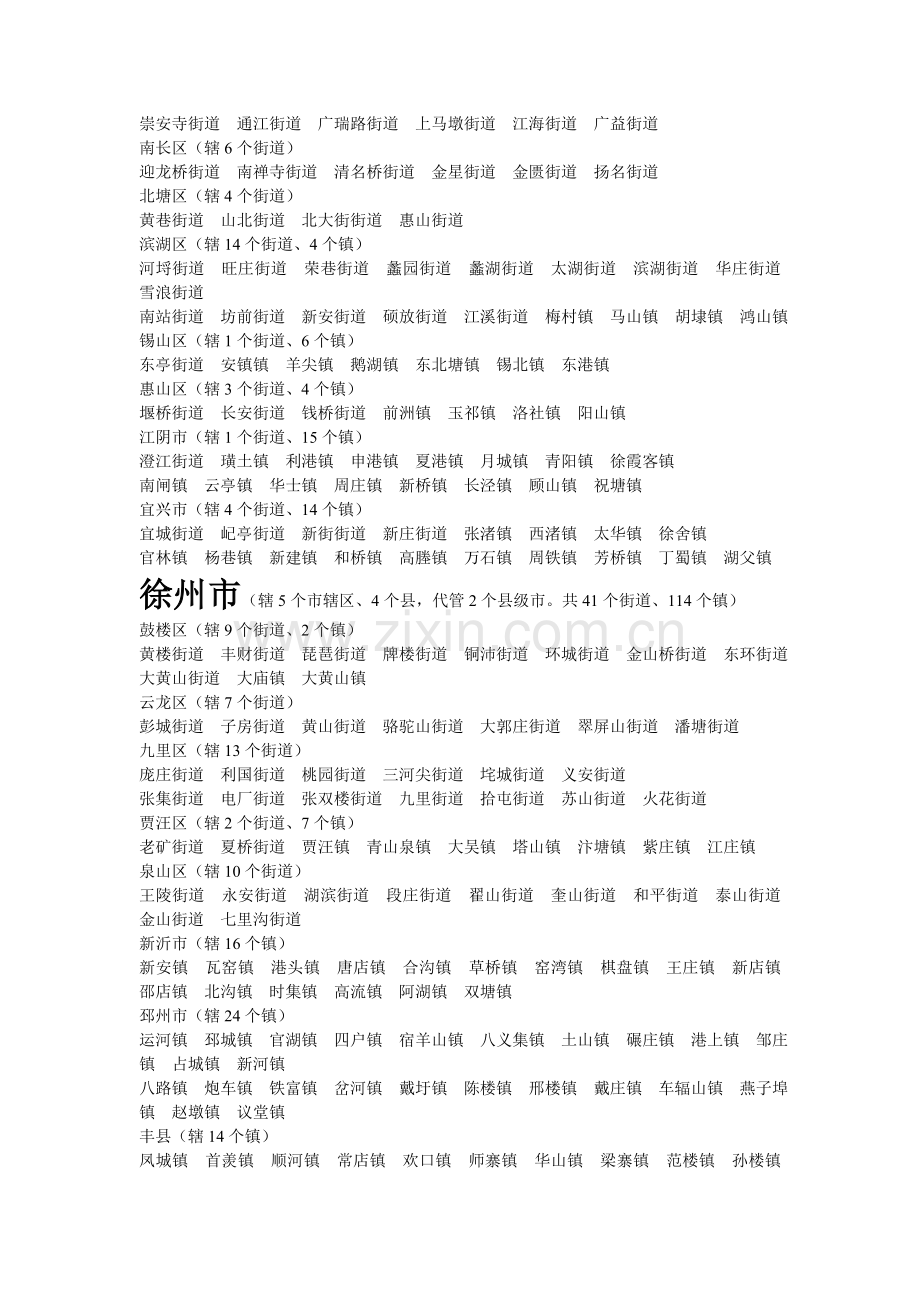 江苏所辖市县乡镇.doc_第2页