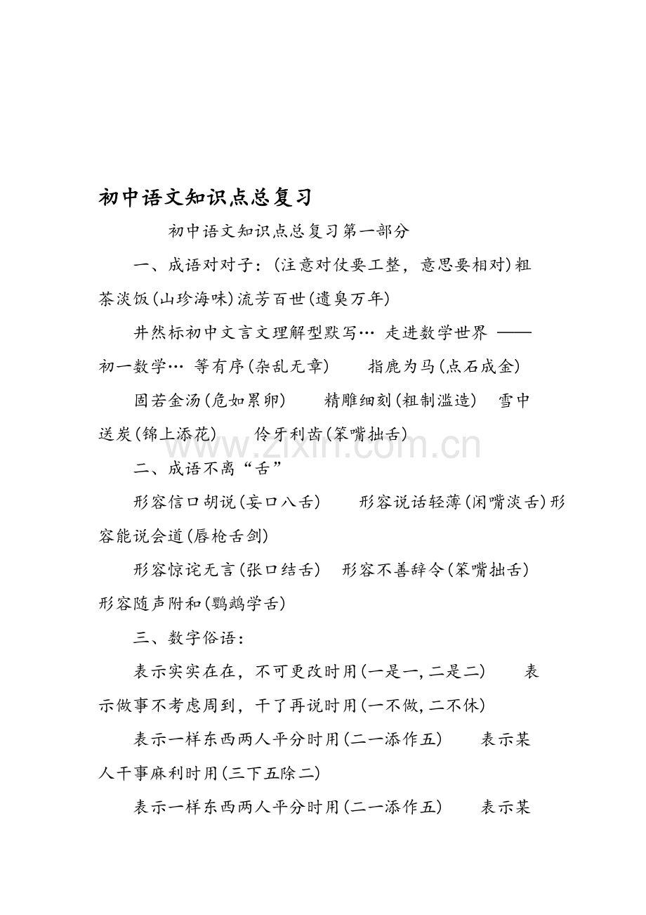 初中语文知识点总复习202.pdf_第1页