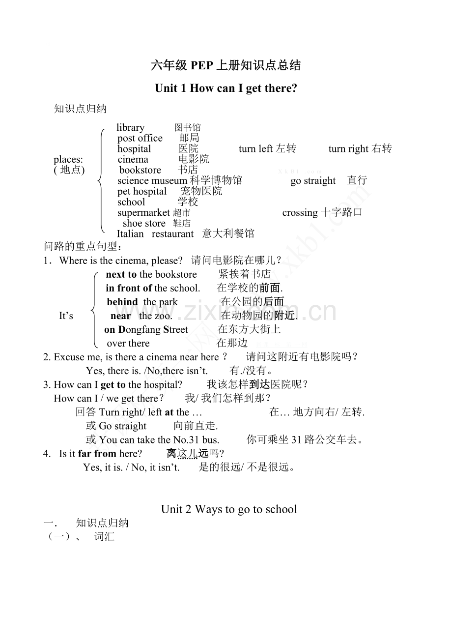 新版PEP7六上复习汇总.doc_第1页