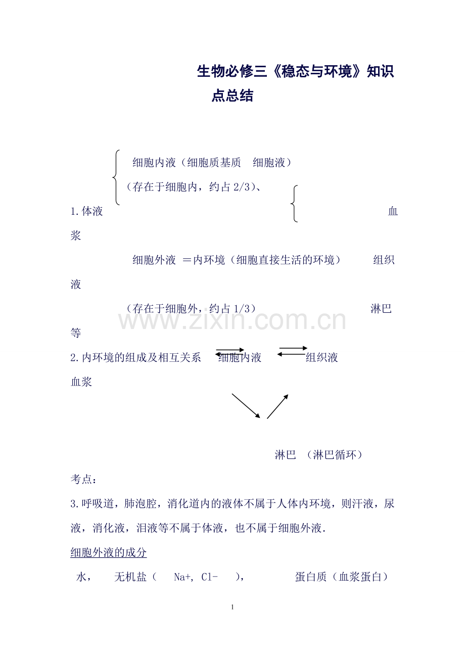 人教版高中生物必修三会考知识点.doc_第1页