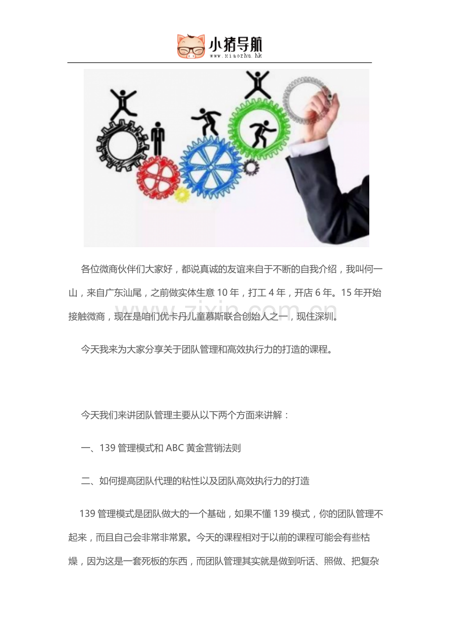 微商团队管理和高效执行力的打造.doc_第1页