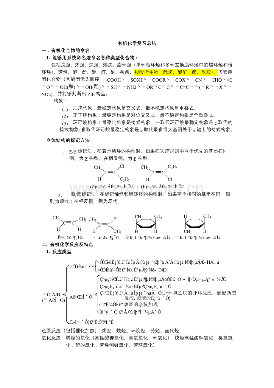 有机化学复习总结(高占先版).doc_第1页