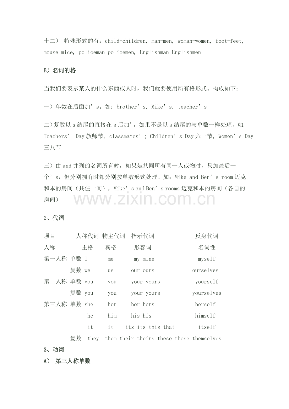 初一英语学习知识点总结(详解版).doc_第2页