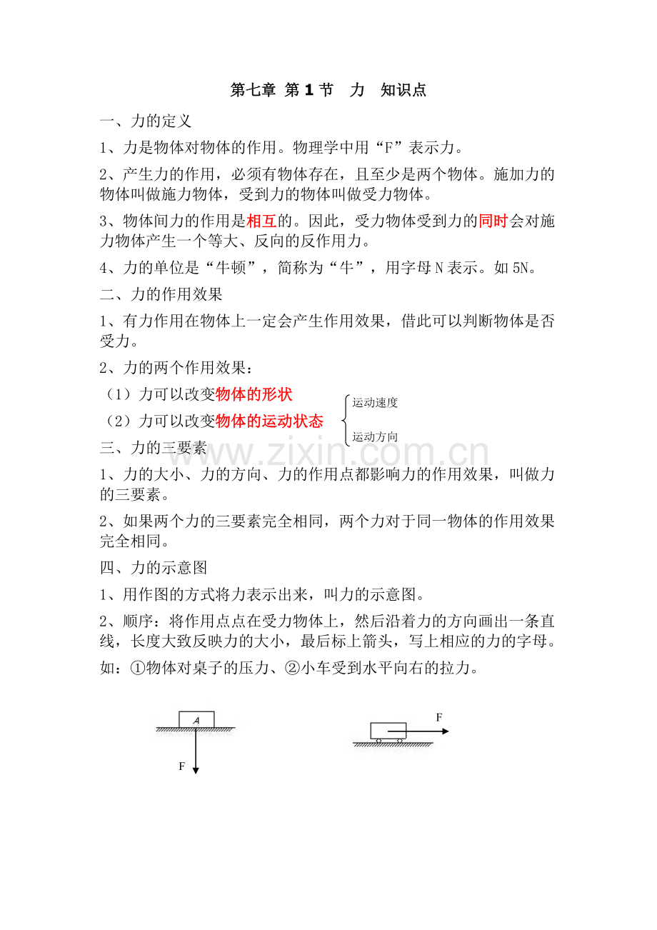 7.1《力》知识点.doc_第1页
