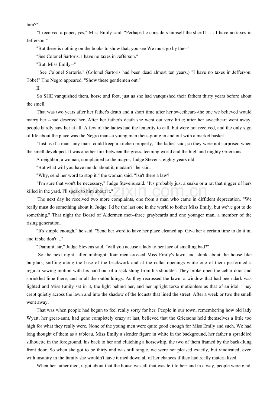 ARoseforEmily原文.doc_第2页