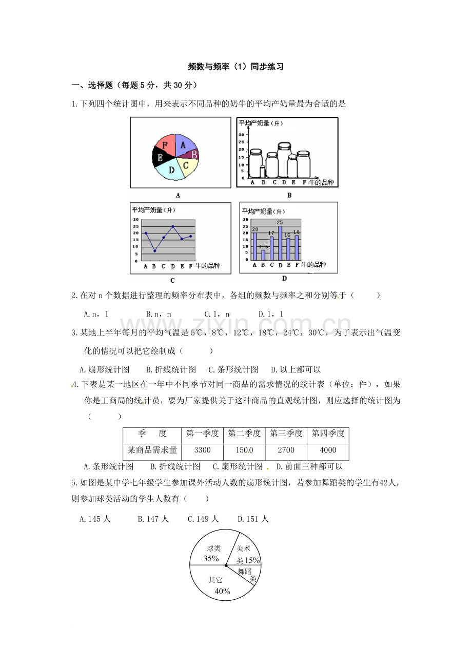 苏教版八年级频数分布表和频数分布直方图练习题含答案.doc_第1页