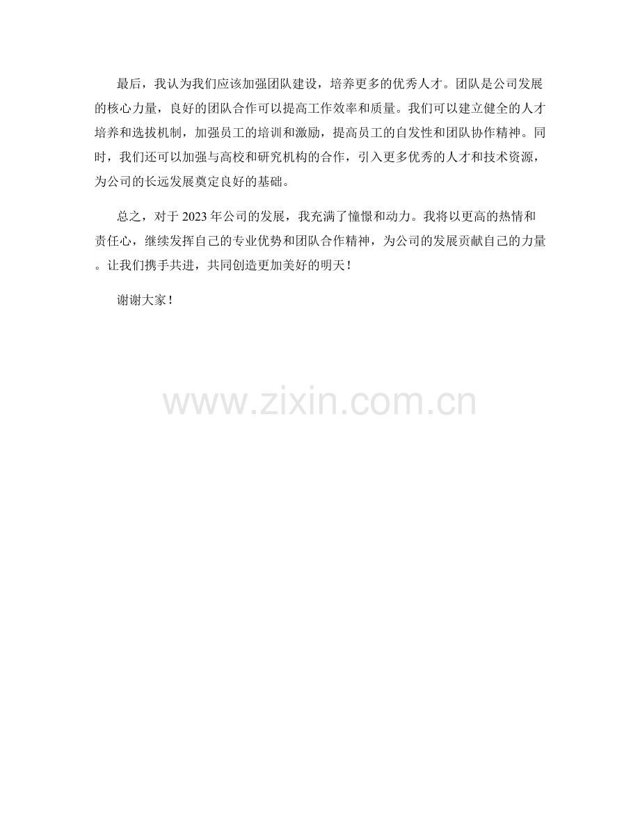 思想汇报：对2023年公司发展的展望.docx_第2页