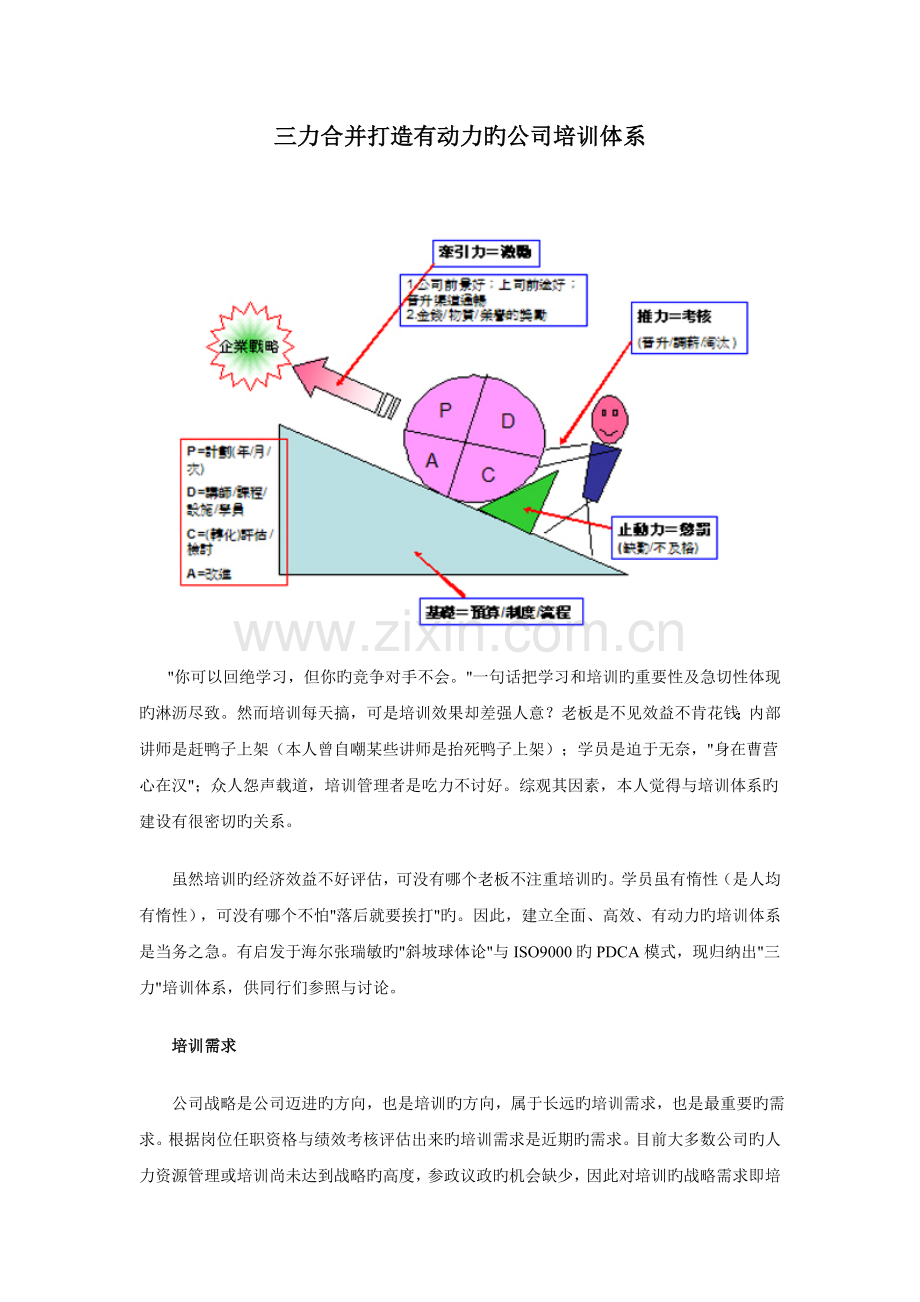 三力合并打造有动力的企业培训体系.doc_第1页