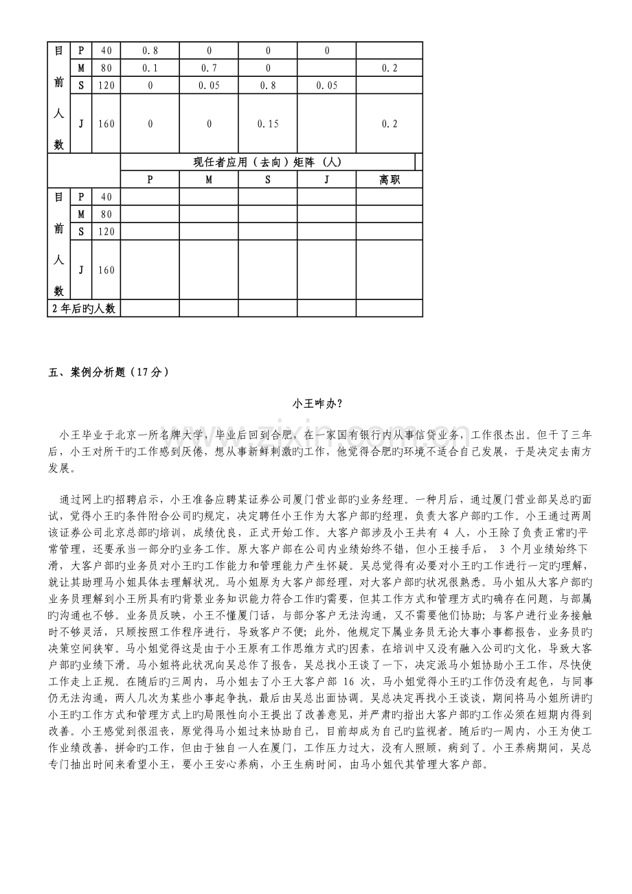人力资源管理综合试题汇总参考.doc_第2页