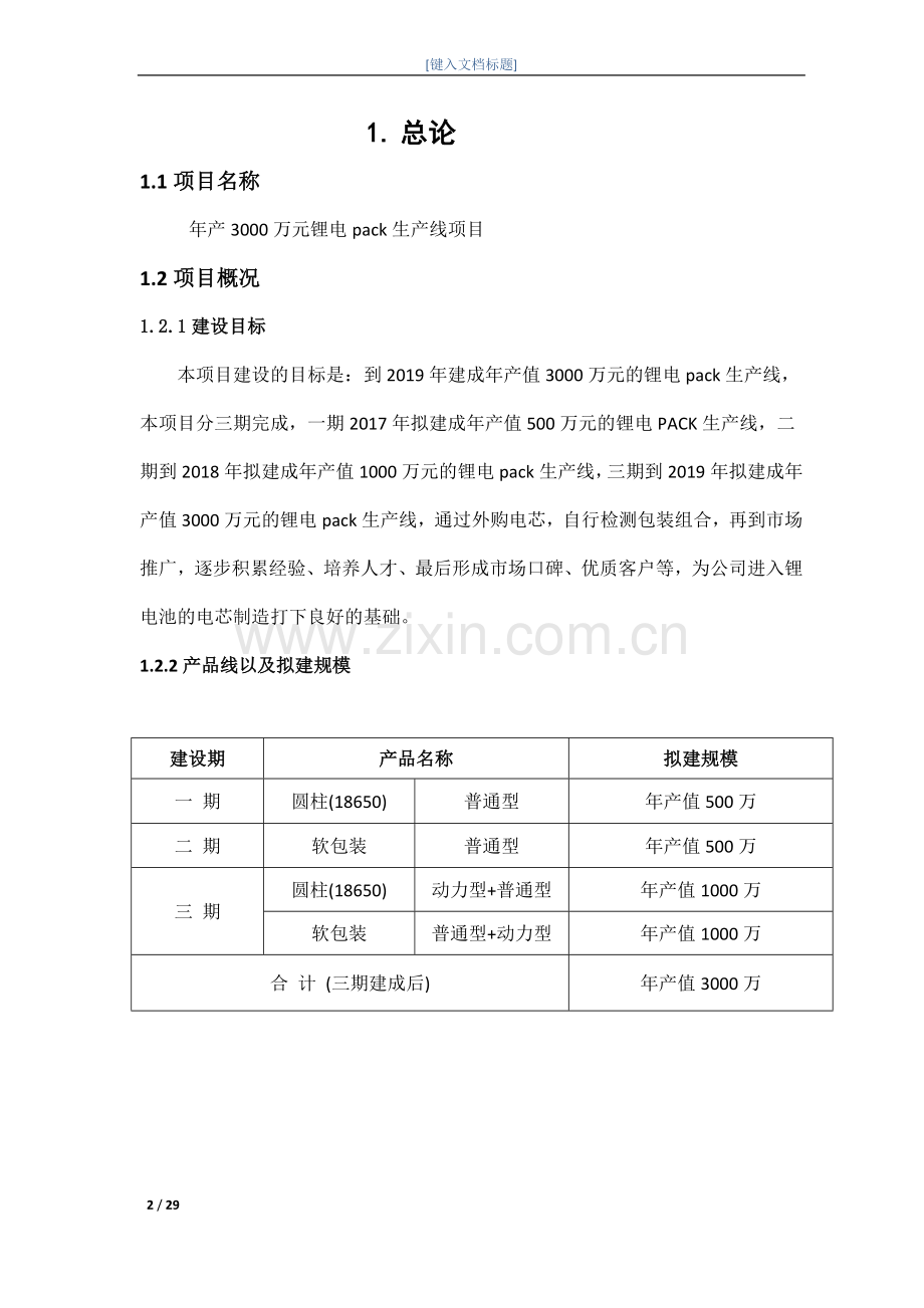 年产值3000万锂电pack生产线项目策划建议书.doc_第2页