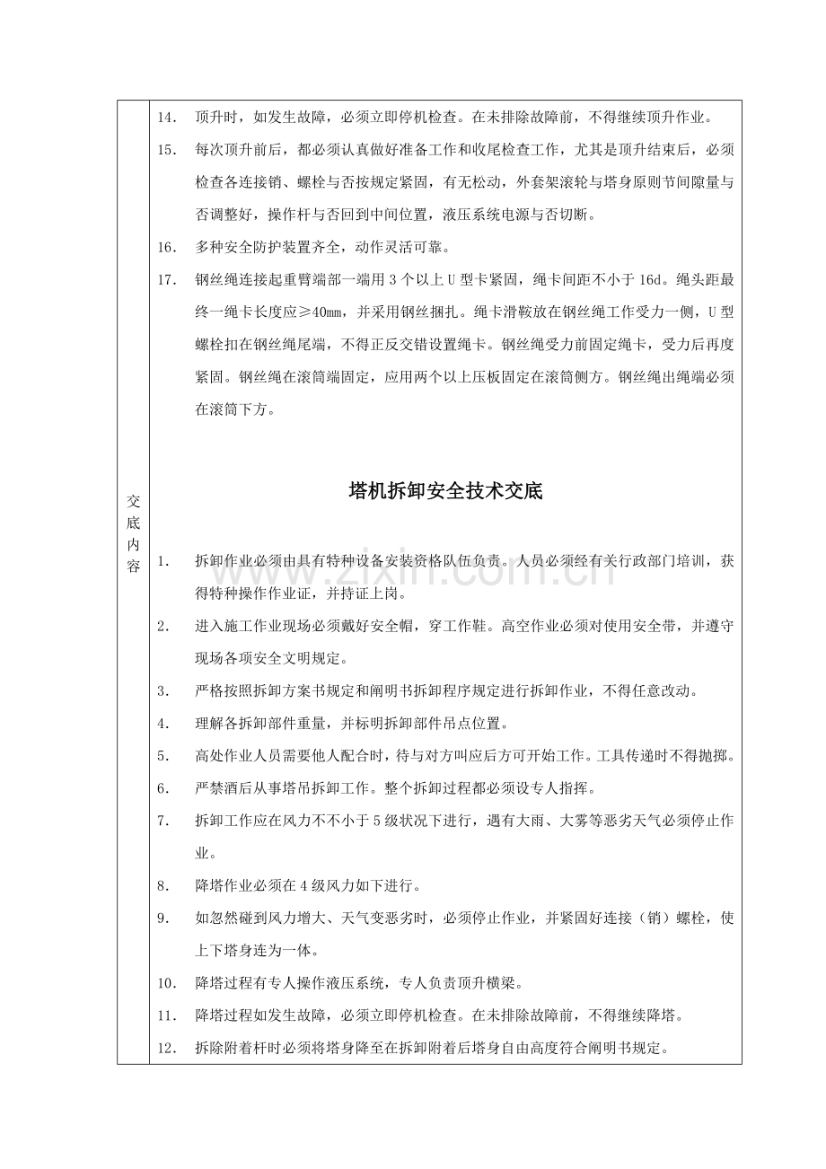 塔吊专项施工方案安全技术交底.doc_第2页