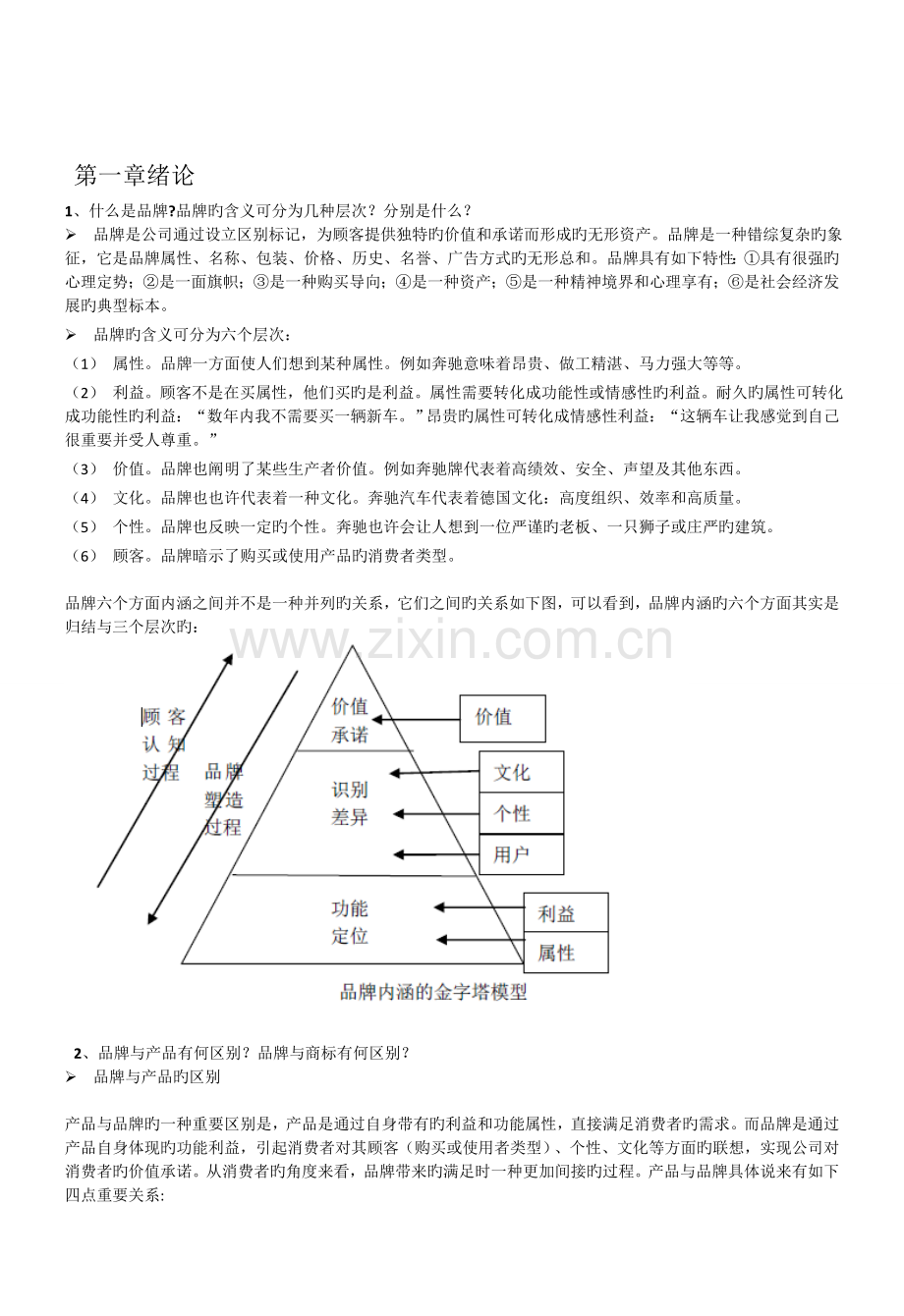 品牌管理复习资料大全李业主编华广.doc_第1页