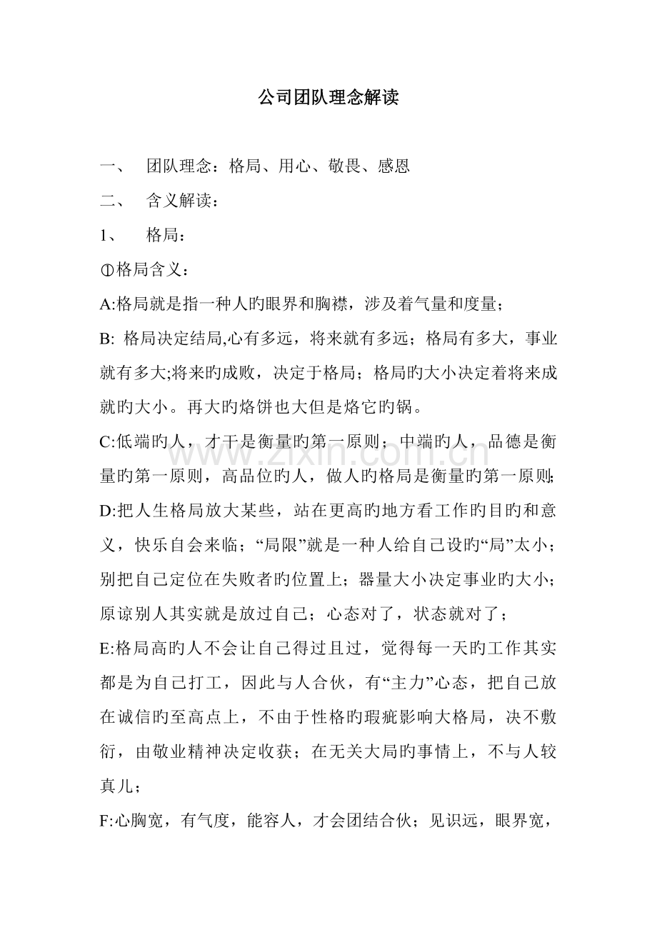 企业团队理念解读.doc_第1页