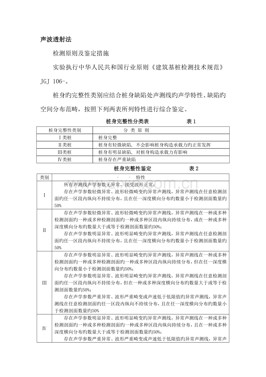 基桩检测规范桩身完整性检测标准及判定方法.doc_第1页