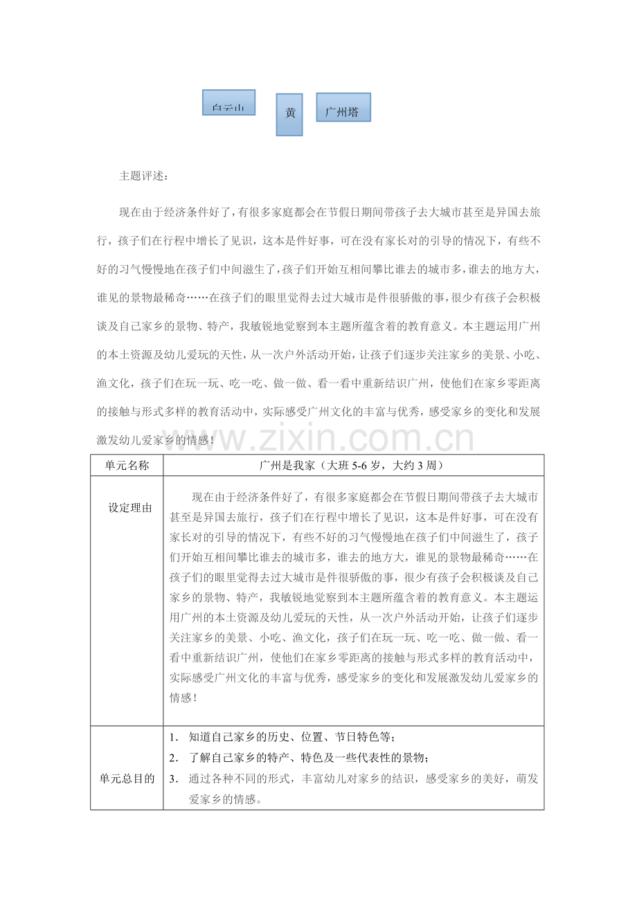 幼儿园大班社会性主题活动广州是我家.doc_第2页