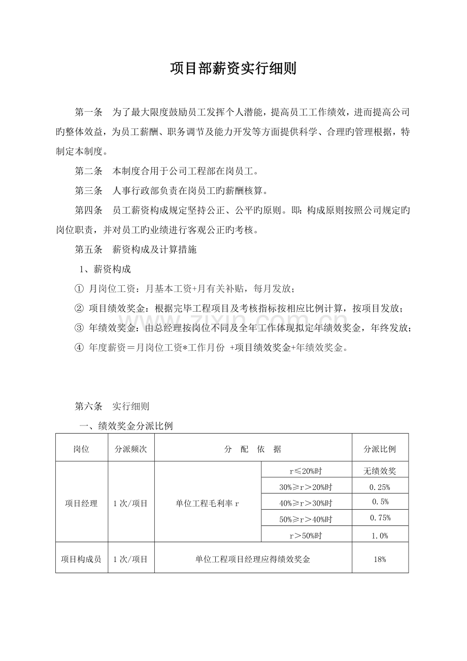 项目经理部考核指标.doc_第1页