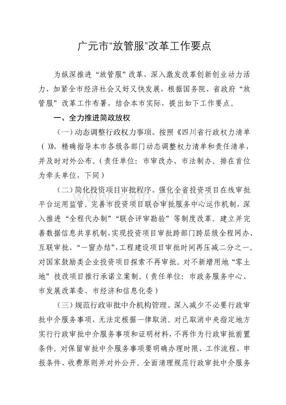 广元放管服改革工作要点.doc_第1页