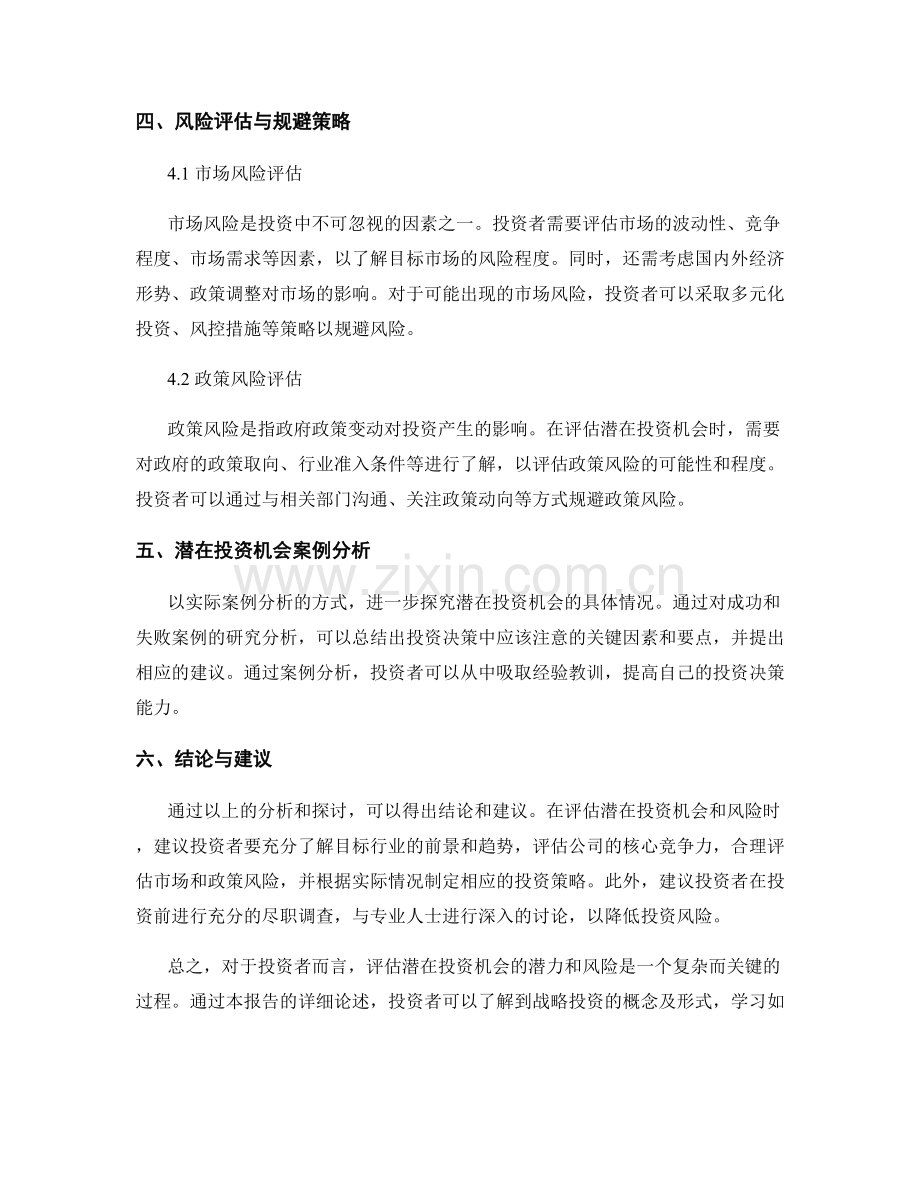 战略投资报告：评估潜在投资机会和风险.docx_第2页