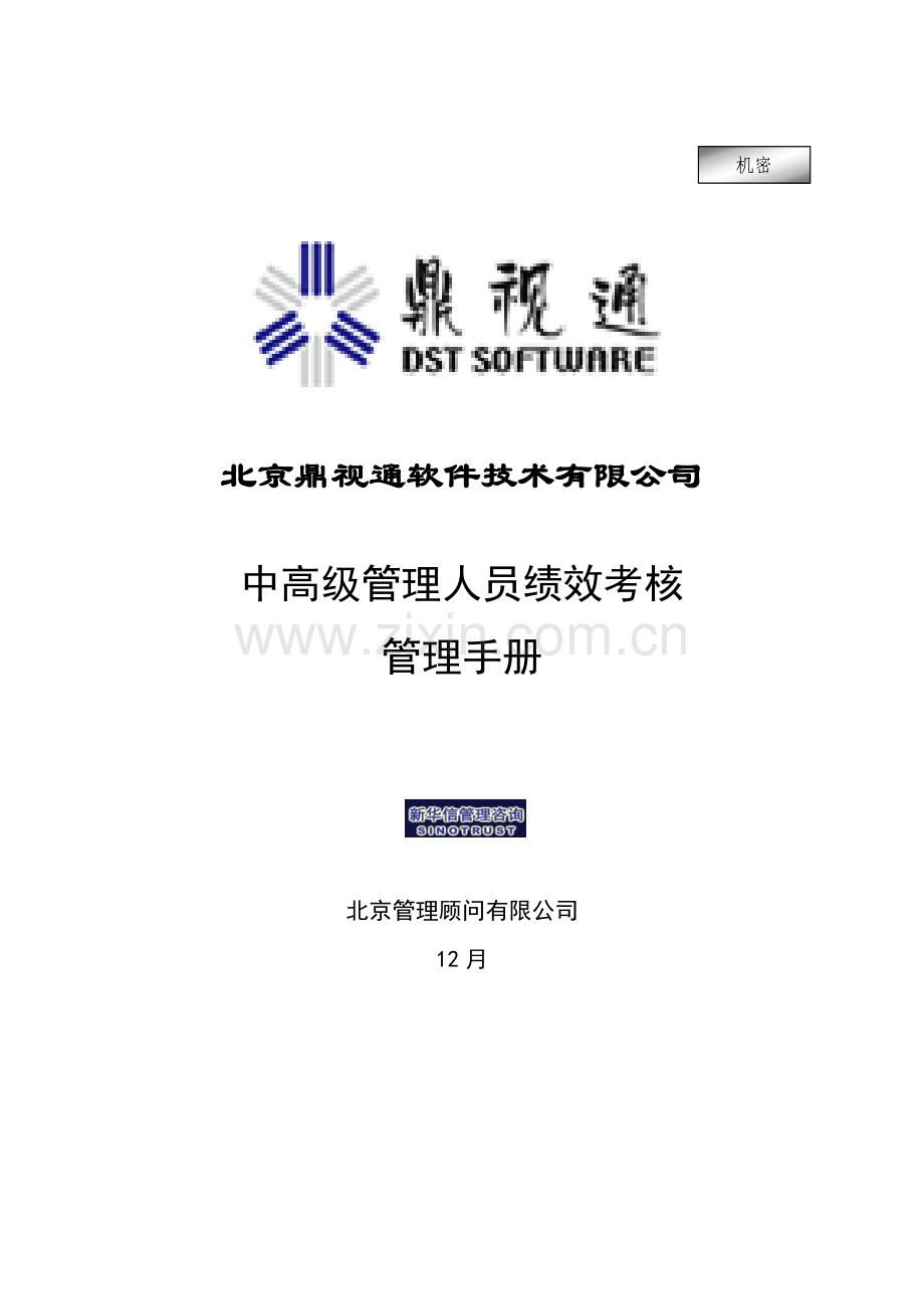 2-1-鼎视通中高级管理人员绩效考核管理手册.doc_第1页