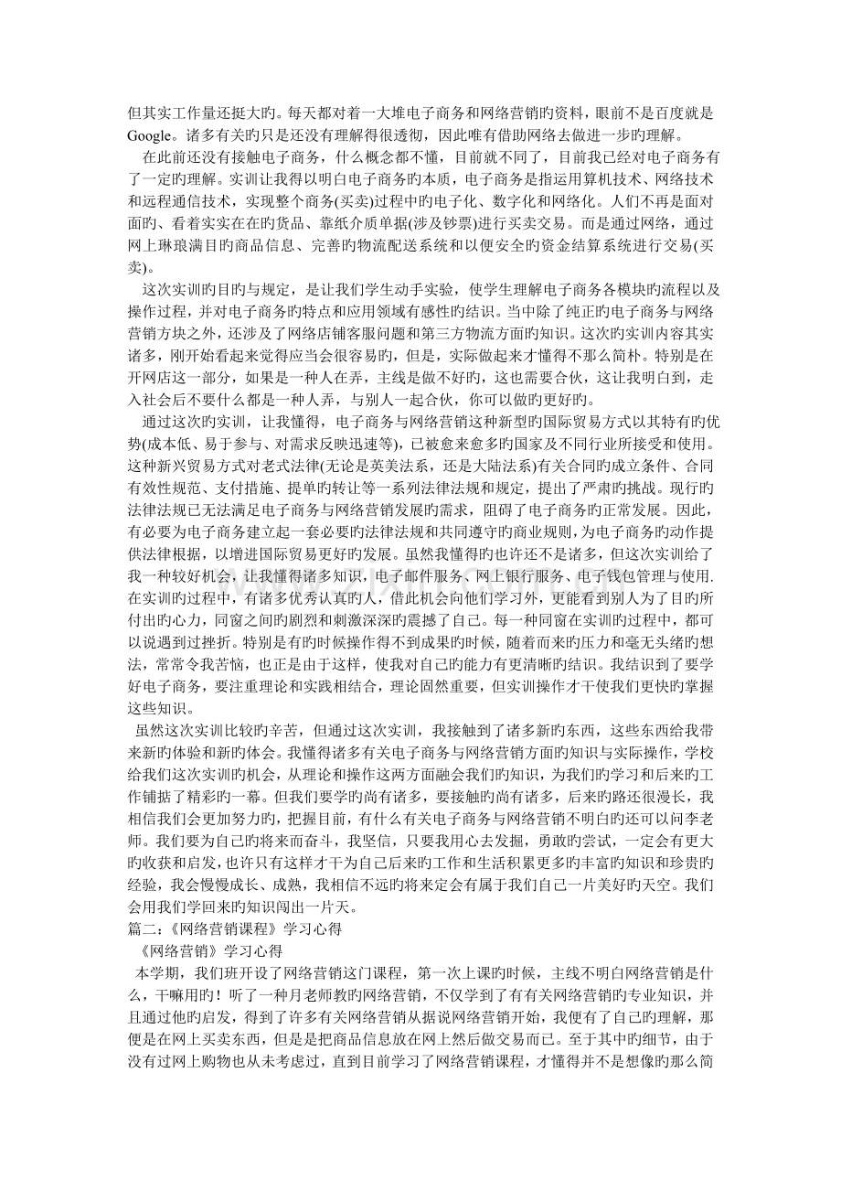 网络营销课的心得体会.doc_第2页