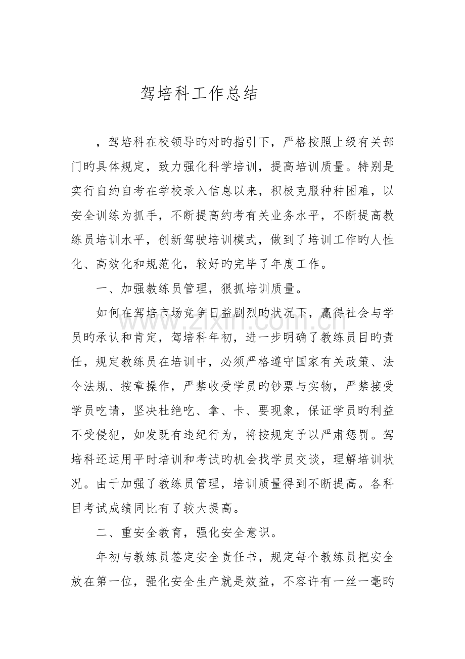 驾驶培训总结.docx_第1页