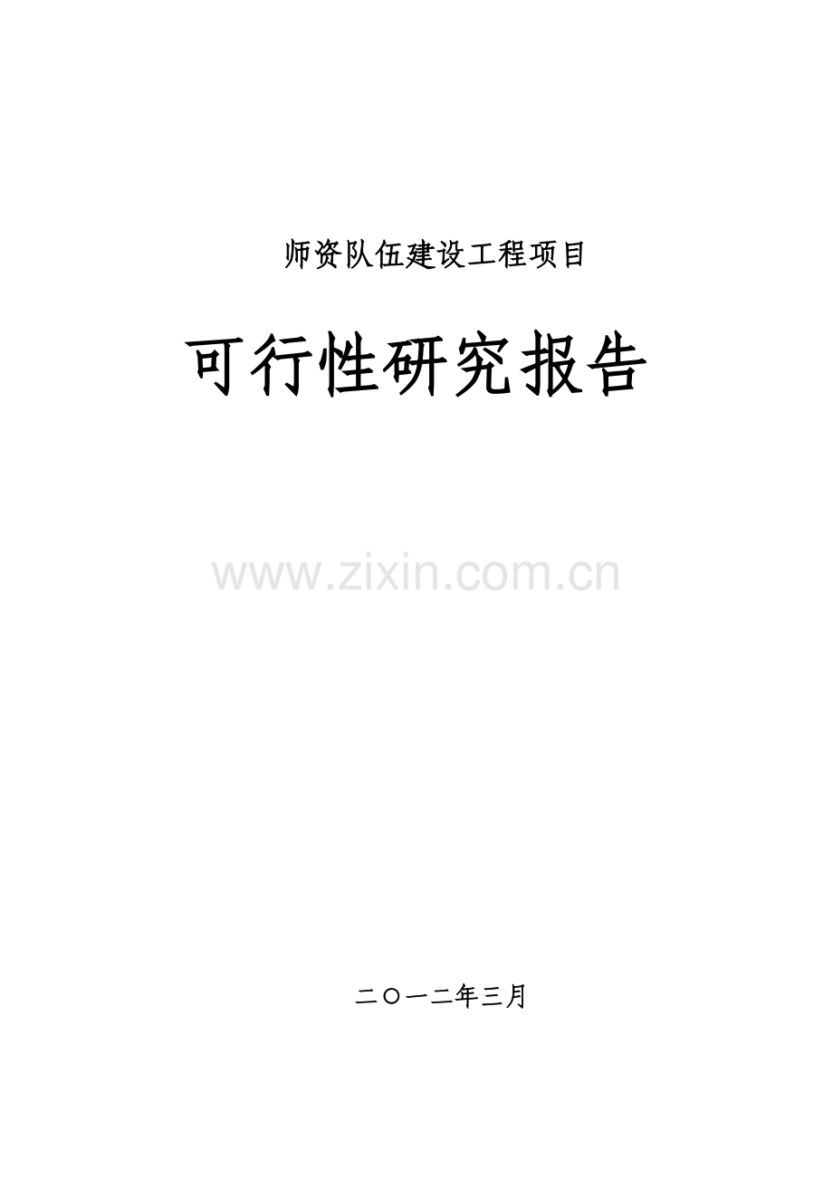 师资队伍建设工程可行性论证报告.doc_第1页