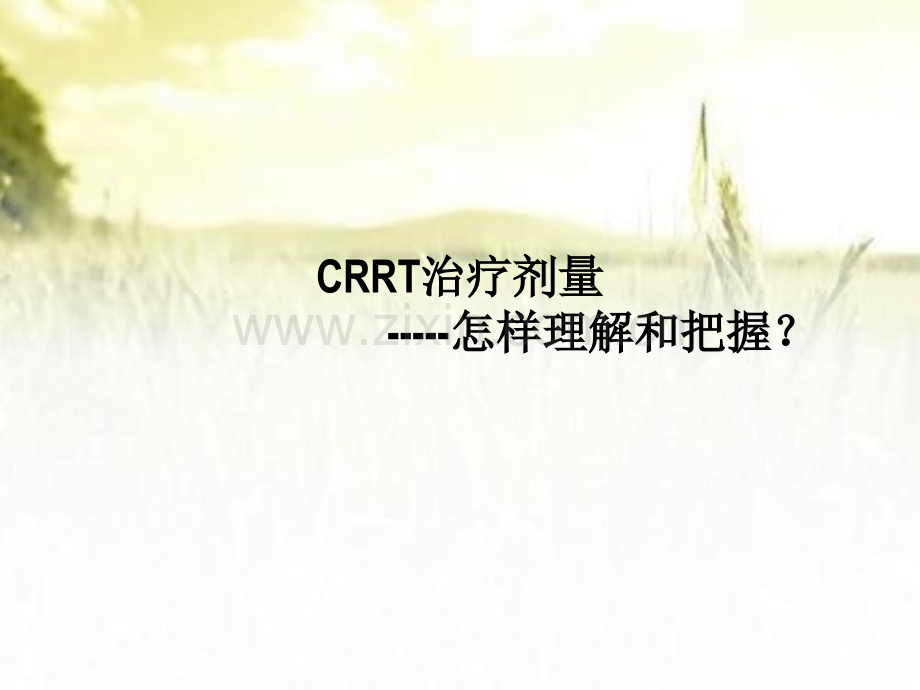 CRRT剂量.ppt_第1页
