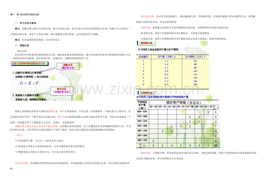 东财春学期统计学回归分析与相关分析课堂笔记.docx_第1页
