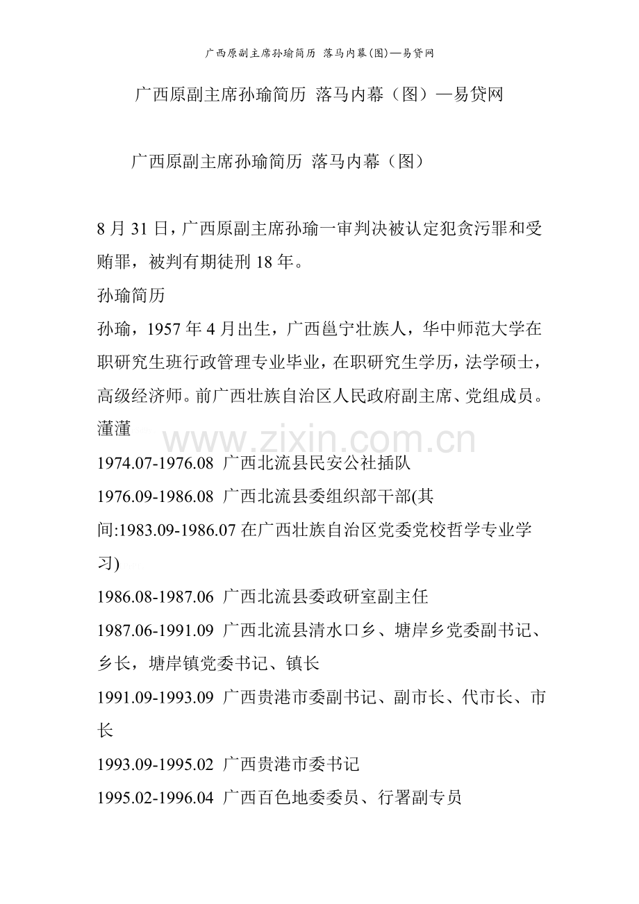 广西原副主席孙瑜简历落马内幕(图)—易贷网.doc_第1页