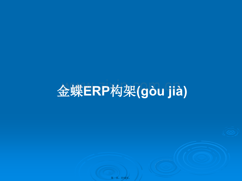 金蝶ERP构架学习教案.ppt_第1页