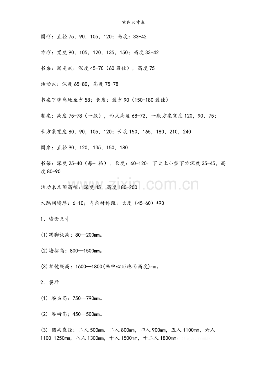 室内尺寸表.doc_第2页