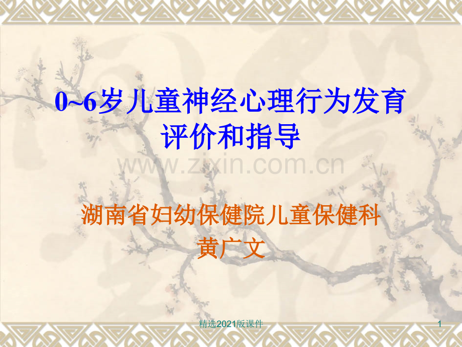 0-6岁儿童神经心理行为发育评价和指导.ppt_第1页
