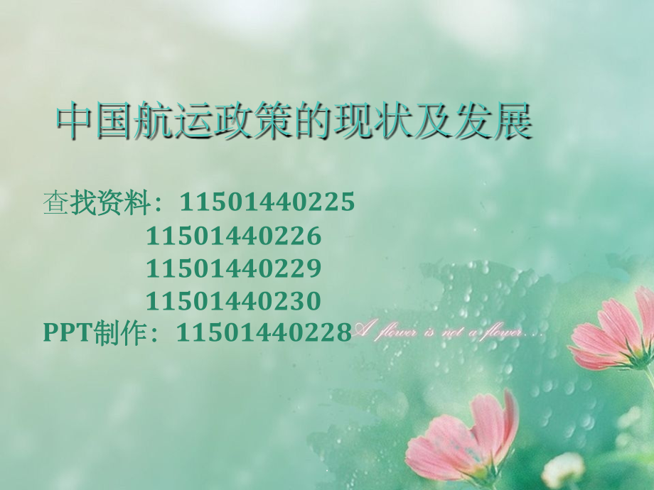 中国航运政策的现状.ppt_第1页