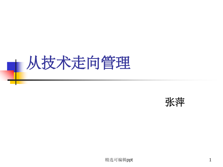 从技术走向管理.ppt(内训).ppt_第1页