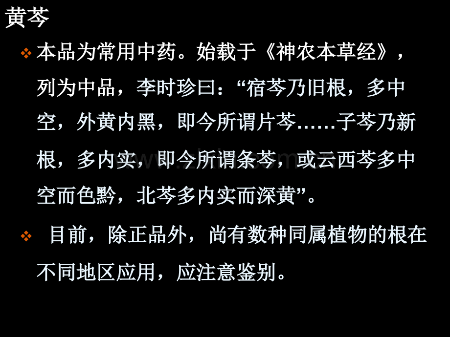 根及根茎类生药4(黄芩、地黄、天花粉)1.ppt_第2页