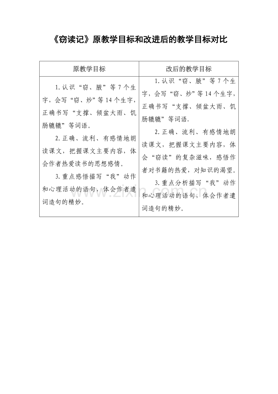 《窃读记》原设计和改进后的设计对比表.doc_第1页