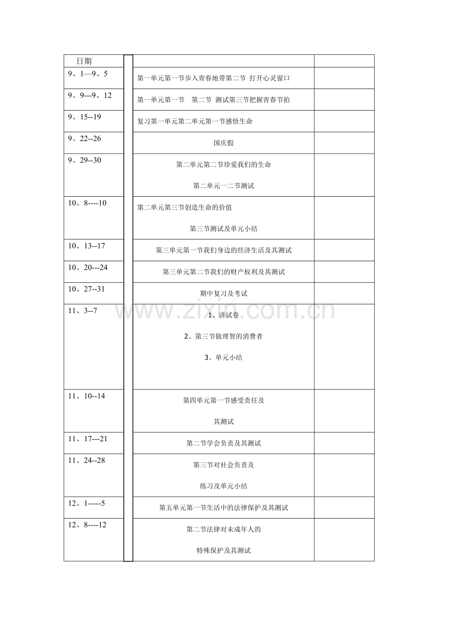 第一单元第一节步入青春地带第二节打开心灵窗口.doc_第1页