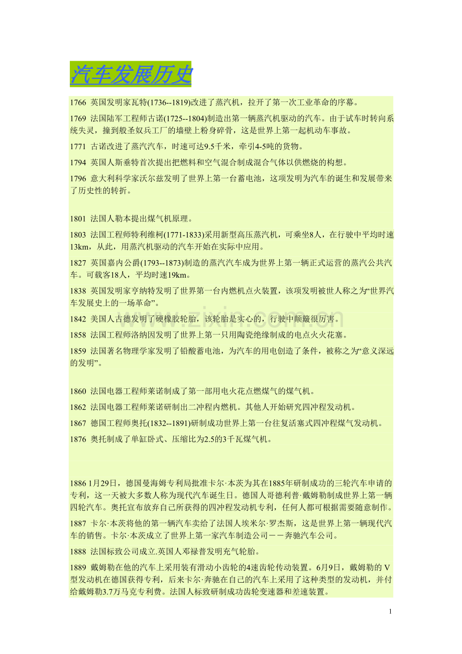 汽车发展历史.doc_第1页
