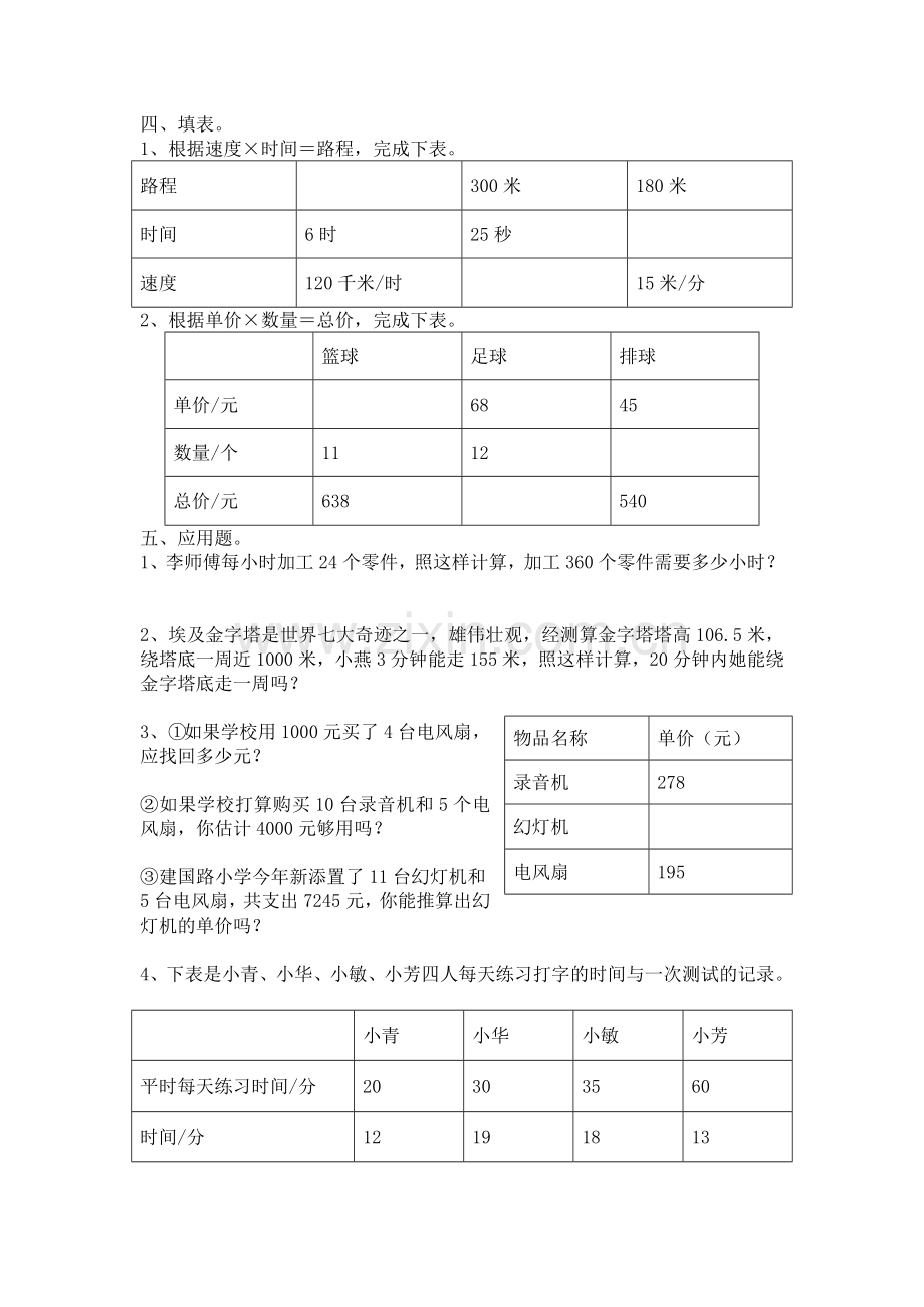 新人教版四年级上册第五单元《除数是两位数除法》单元测试题.doc_第2页