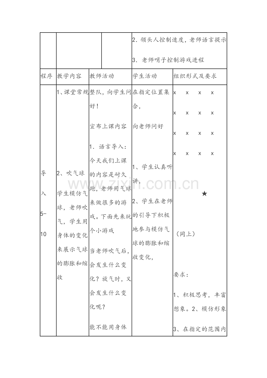 耐久跑体育课教案.doc_第2页