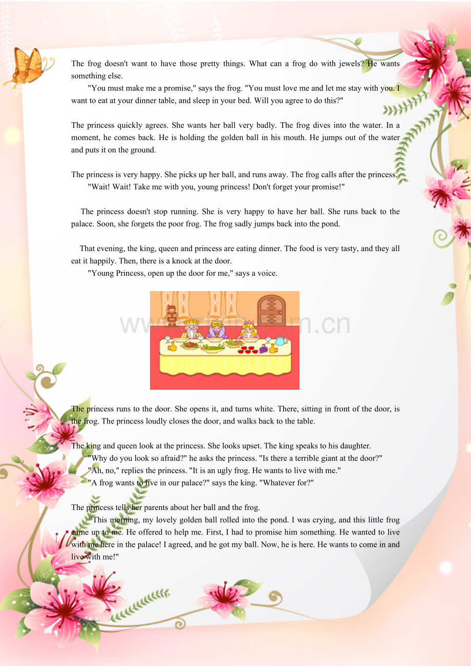 英语童话The_Princess_and_Frog青蛙王子.doc_第2页