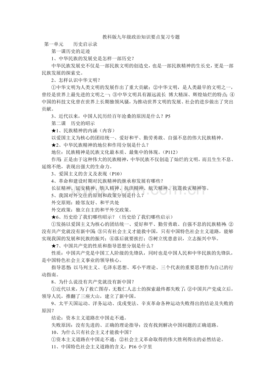 政治复习要点.doc_第1页