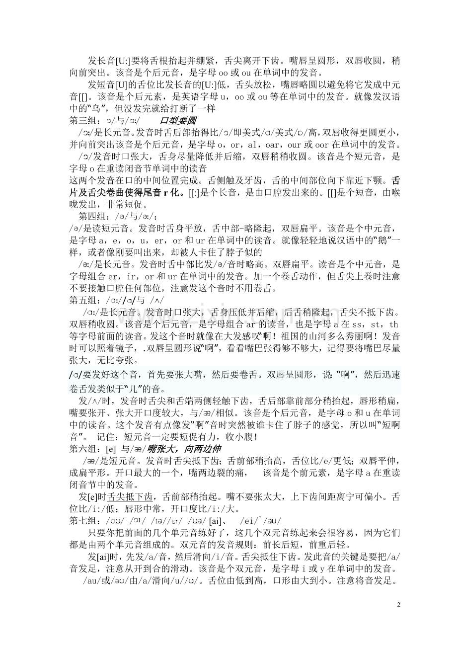 我整理的音标的发音方法.doc_第2页