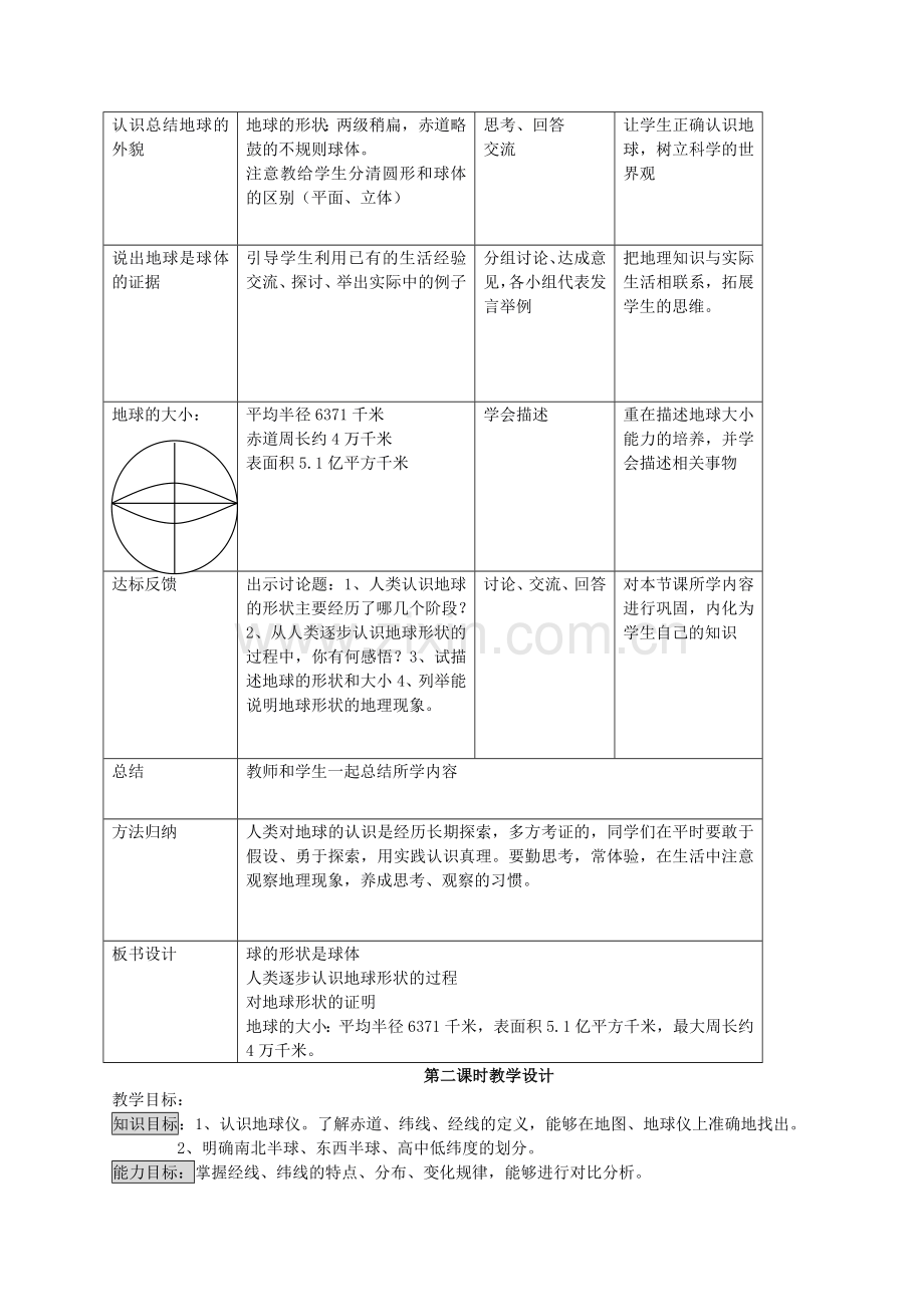 第二章第一节认识地球教学设计.doc_第2页