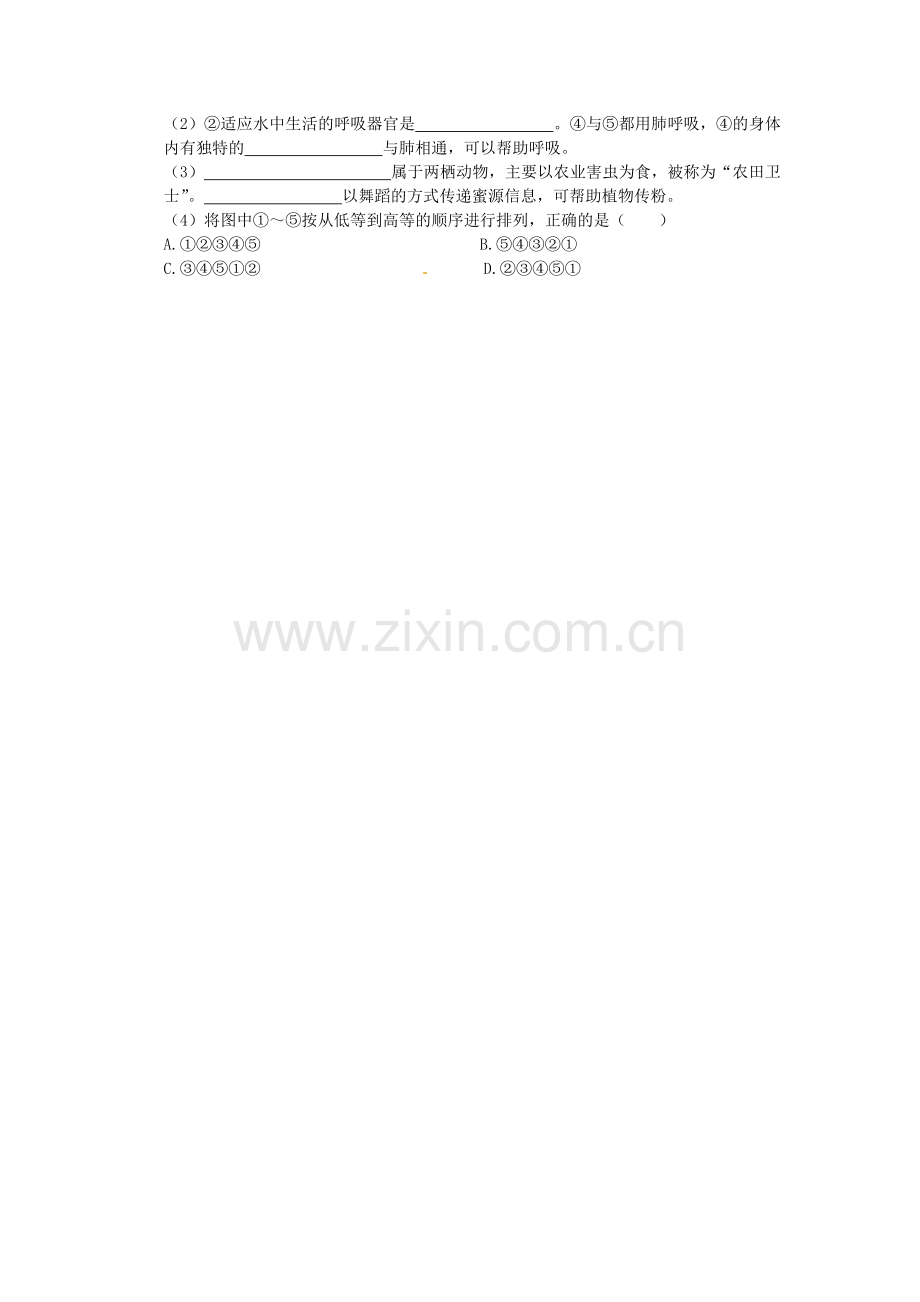 八年级生物上册期中测试.doc_第2页