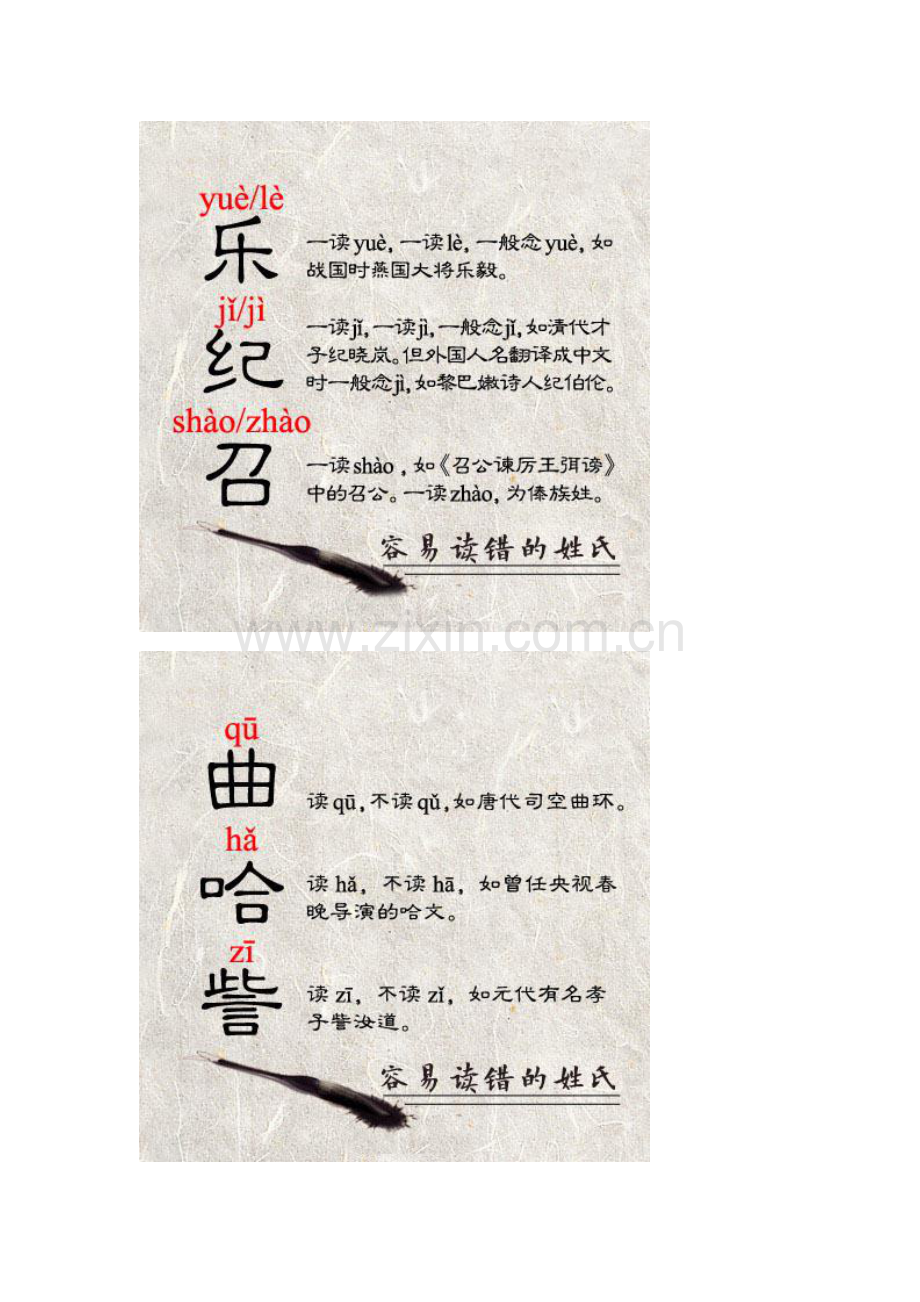 姓氏读音（总有几个你读错了）.doc_第2页