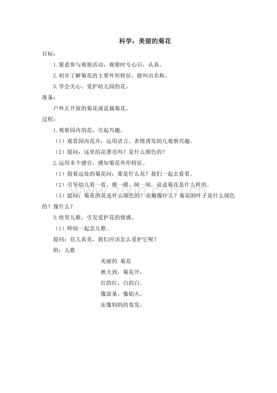 科学：美丽的菊花.doc_第1页