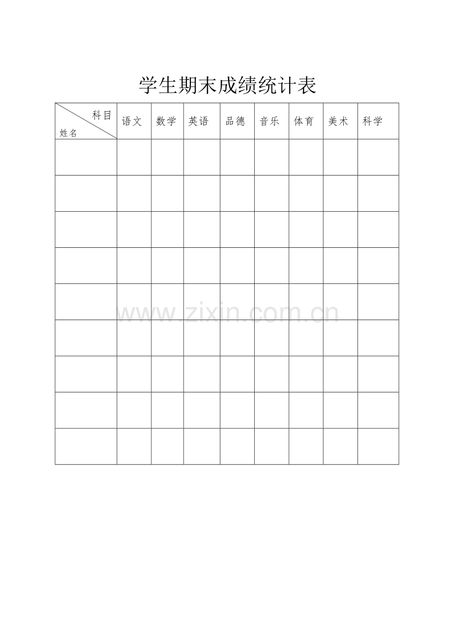 学生期末成绩统计表.doc_第1页